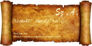 Szabó Agnéta névjegykártya