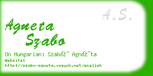 agneta szabo business card